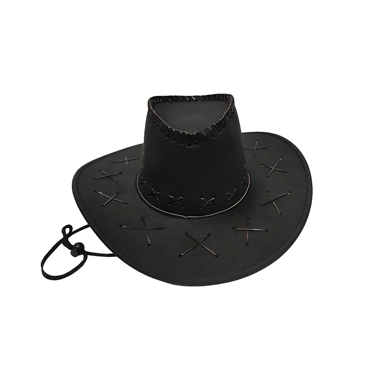 Chapeau de cowboy noir vieilli