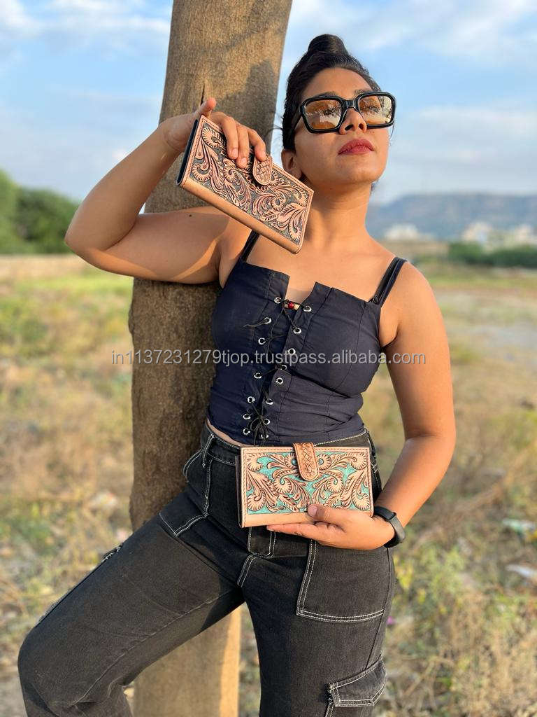 Brown With Black Tooling