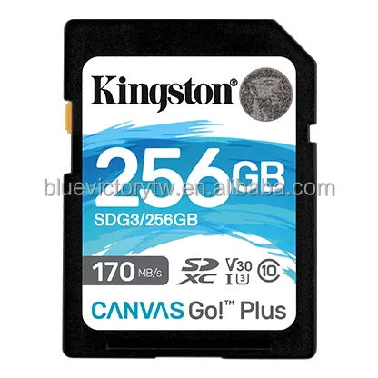 Kingston 256gb כרטיס בד בד כרטיס ללכת בתוספת 170 mb/s לקרוא כרטיס זיכרון