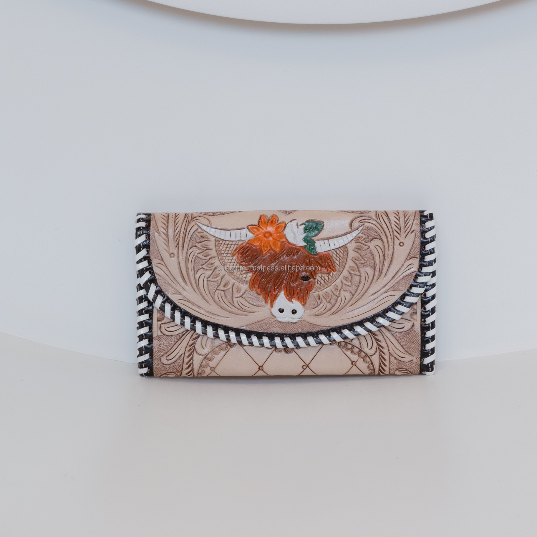 Brown With White Stitch