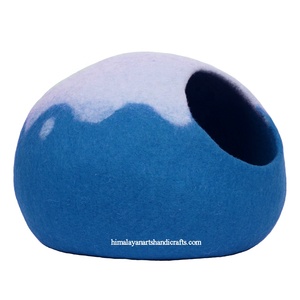 Hochwertiges Katzen haus/Höhle/Kuppel aus Merinowolle mit festem Muster für Ihren pelzigen Freund - Product Image 5