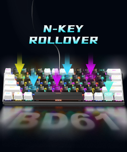 Teclado mecánico personalizado 60 ergonómico PCB Hot Swap ABS keycaps switch con cable RGB Gaming Teclado mecánico para juegos de ordenador PC - Product Image 3