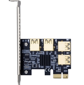 Pci-e 1x Riser Card PCIe 1ถึง4พอร์ต Usb 3.0สล็อตขยายการ์ด Multiplier 1ถึง4 Pcie Splitter สำหรับ GPU กราฟิกการ์ด - Product Image 2