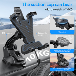 Giá đỡ máy tính bảng đa năng 7~10.9 inch, giá đỡ định vị GPS, giá đỡ gắn trên taplo/kính chắn gió ô tô - Product Image 5