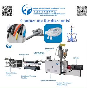 PP tubo corrugato che fa la macchina per la purificazione filtro acqua macchina di estrusione 65mm di plastica estrusore Inverter di controllo - Product Image 5