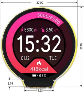 ESP32-C3 1,28 Zoll rundes kapazitives Touch-LCD-Modul mit 240x240 IPS GC9A01 für Arduino-Projekte - Product Image 2