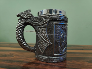 Luxury Creative Design Dragon Stainless Steel Coffee <strong>Mug</strong> Food Grade Coffee Cup by Desire <strong>Art</strong> Overseas From India