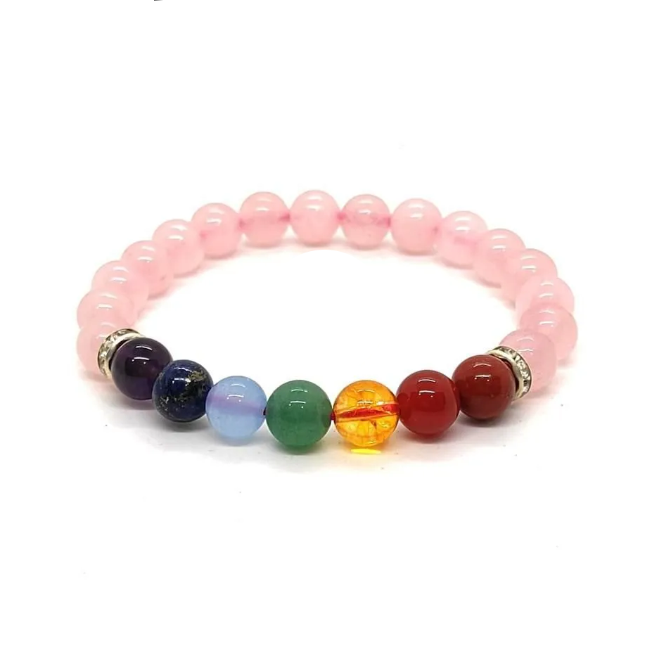 Rose et multicolore