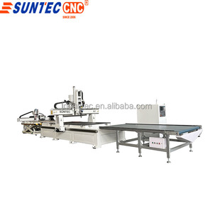 Máquina enrutadora de anidación CNC SUNTEC ATC con carga y descarga, de husillo de servomotor Italia, proveedor de enrutador CNC ATC - Product Image 1