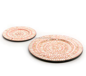 En çok satan el yapımı düğün dekorasyon Placemat benzersiz dikdörtgen çikolata tepsisi hindistan'dan inci kakma annesi ile - Product Image 1