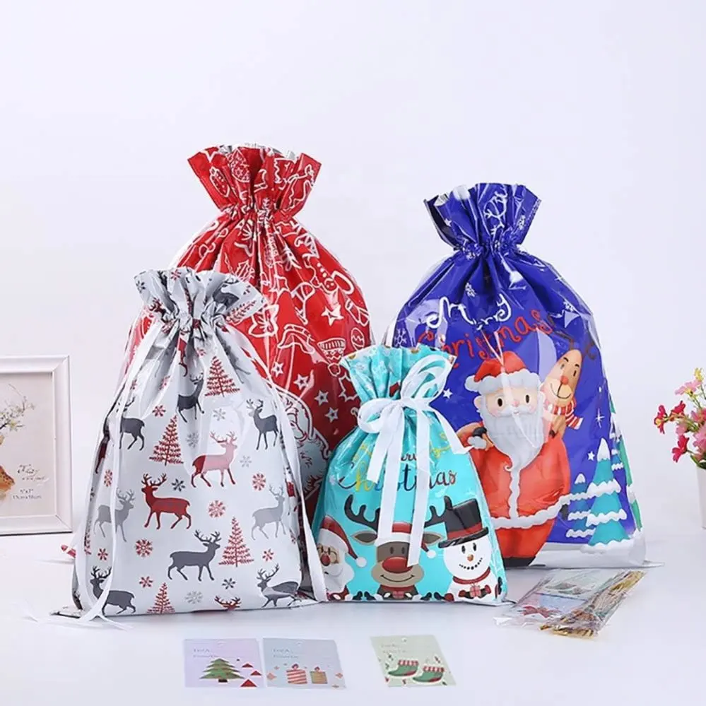 custom logo idea novelty transparent printed fancy reusable children's colored plastic pvc gift packing bag for christmas