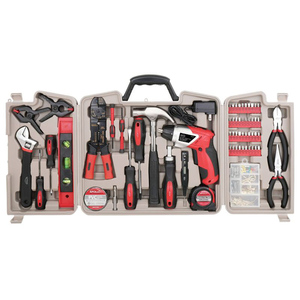 <strong>Tools</strong> 144pc Household <strong>Tool</strong> <strong>Kit</strong> with 4.8V Cordless Screwdriver <strong>Red</strong> Decoration Trimming Combination Hardware Power <strong>Tool</strong> Household - Product Image 5