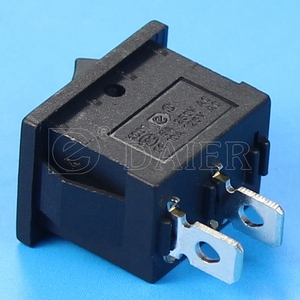 19X13MM Mini Rocker anahtarı SPST açma-kapama 2 Pins Rocker anahtarı olmadan LED 6A 250VAC anma fabrika fiyat - Product Image 4