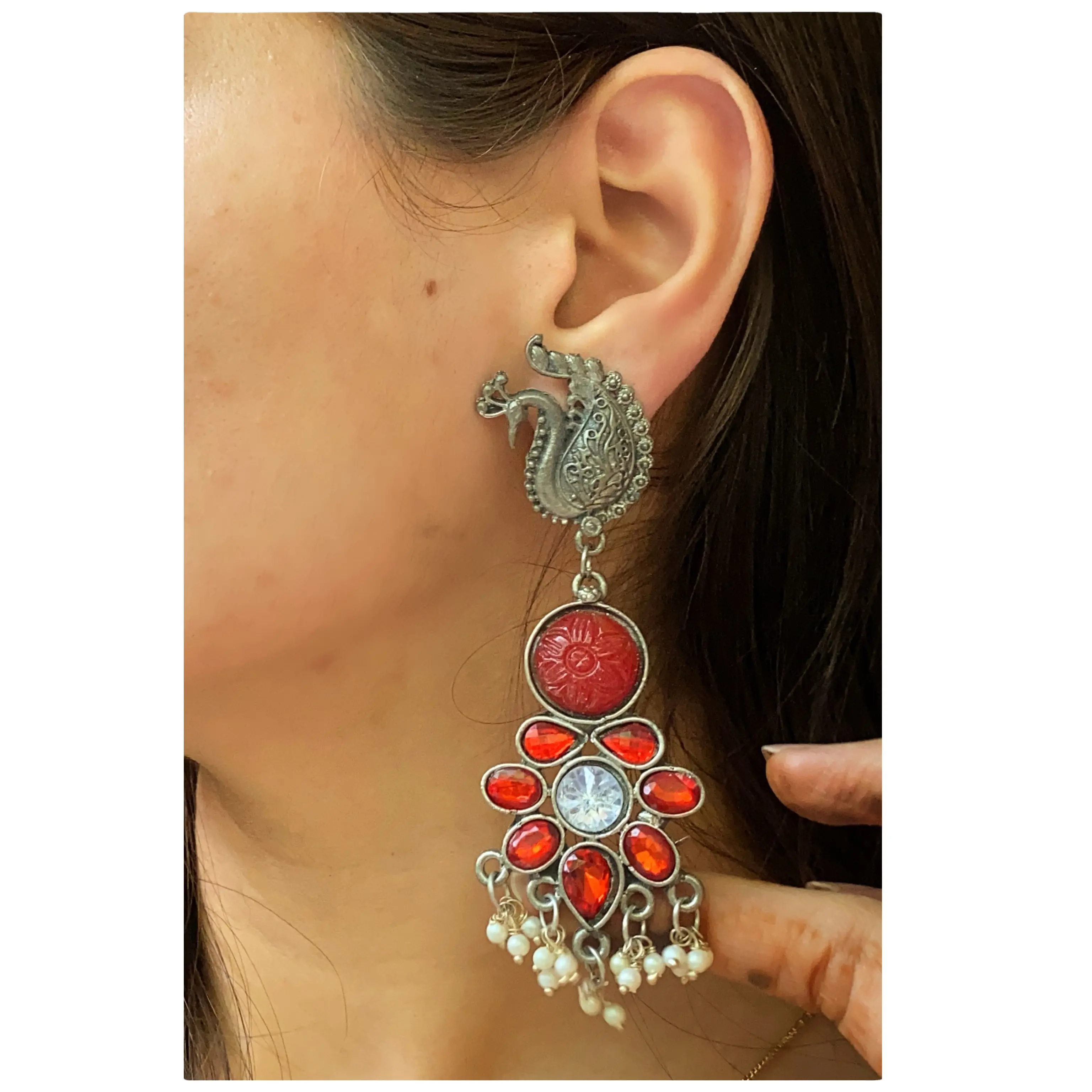 Most Selling New Design German Silver Jhumkas for Womens Available at Affordable Price from Indian Exporter Earrings Manufacture
