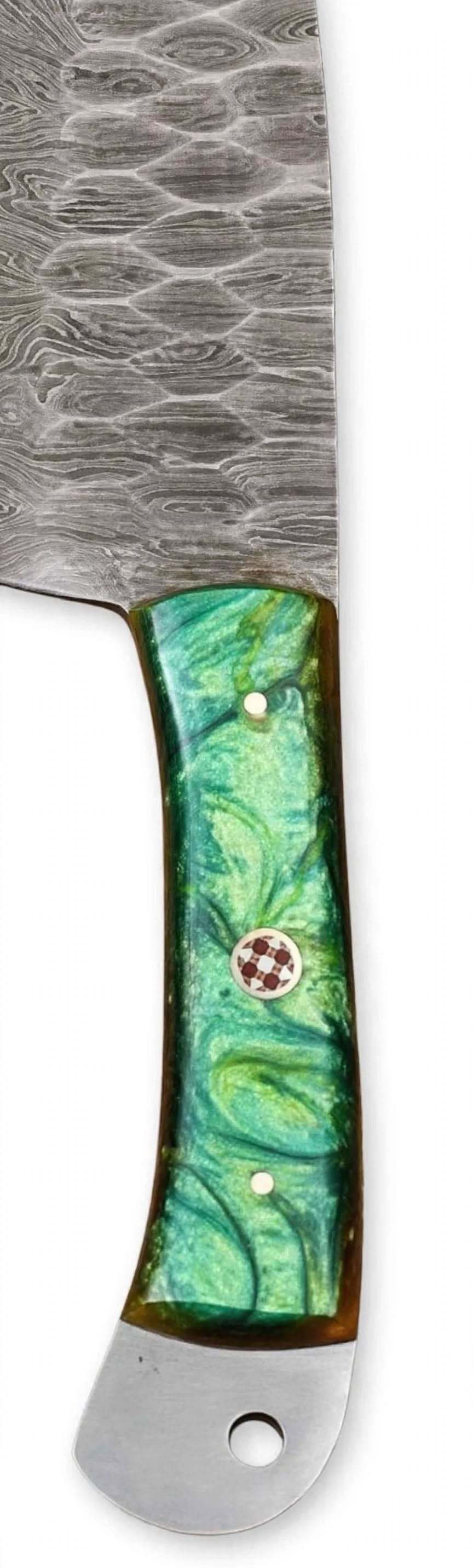 Poignée émeraude/vert métallisé