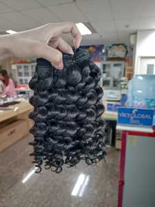 卸売カンボジアダブルドローディープカーリー横糸ヘア原材料ヘアナチュラルカラー