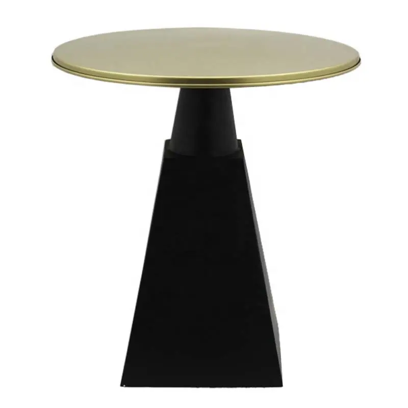 Mesa auxiliar redonda de Metal asequible, mesa interior grande de Color dorado de latón para accesorios de vajilla, artesanías