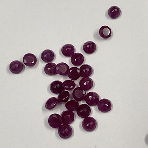 Lowest Price High Quality Customized Faceted <strong>Round</strong> Cut Natural 6mm Indian <strong>Ruby</strong> Calibrated Loose Gemstone at Factory Cost - Product Image 1