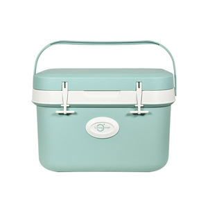 صندوق تبريد محمول عصري سعة 20 لتر من البولي إيثيلين مع نمط مخصص يحافظ على الثلج لمدة 5 أيام لتخزين المشروبات والصيد والتخييم - Product Image 1