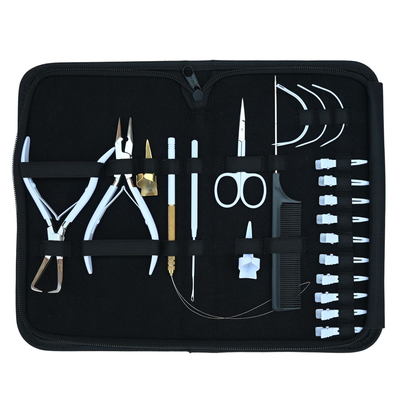 White 2 Hair Extension Tools Kit