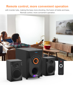 Altavoz Multimedia con Control remoto, sistema de cine en casa con entrada, RCA, Bluetooth, armario de madera, 2,1 - Product Image 5