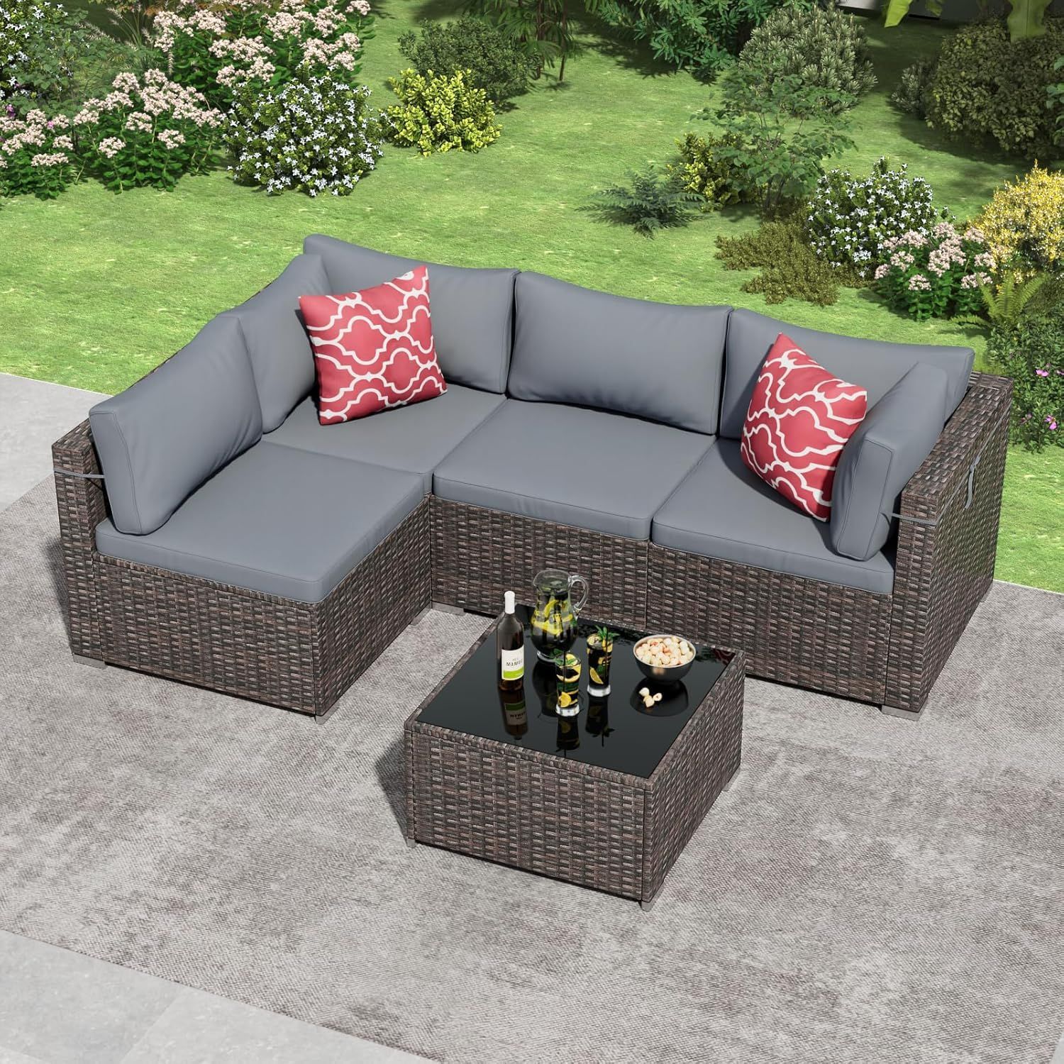 Brown base and grey cushion Color