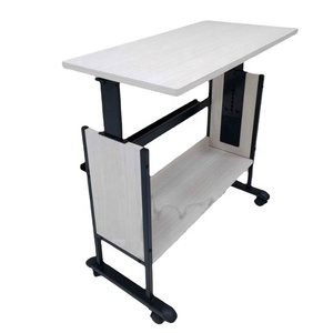 Mesa de ordenador portátil ajustable, diseño moderno simple, mesa lateral pequeña móvil con ruedas, mesa de centro - Product Image 1