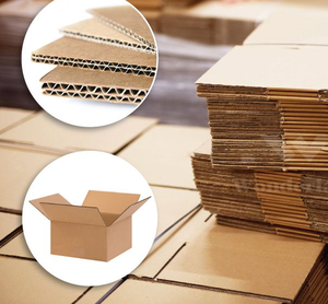 Vassoio in pasta di legno Multi-compartimento ecologico vassoio di carta quadrato con Design impilabile per l'organizzazione di casa e ufficio - Product Image 3