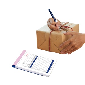 Đặt Hàng Sách 6 Gói 2 Phần Carbonless Trắng Canary Vàng 50 Bộ Mỗi Cuốn Sách Bọc Xung Quanh Divider Không Có Giấy Carbon Cho Nhà Hàng - Product Image 1