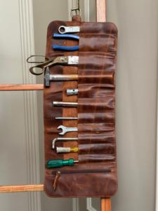 Handmade Full Grain Genuine Leather <strong>Tool</strong> Roll <strong>Bags</strong> Manufacturer Leather <strong>Tool</strong> Roll up Pouch Heavy Duty <strong>Tool</strong> Case Garage Storage - Product Image 2