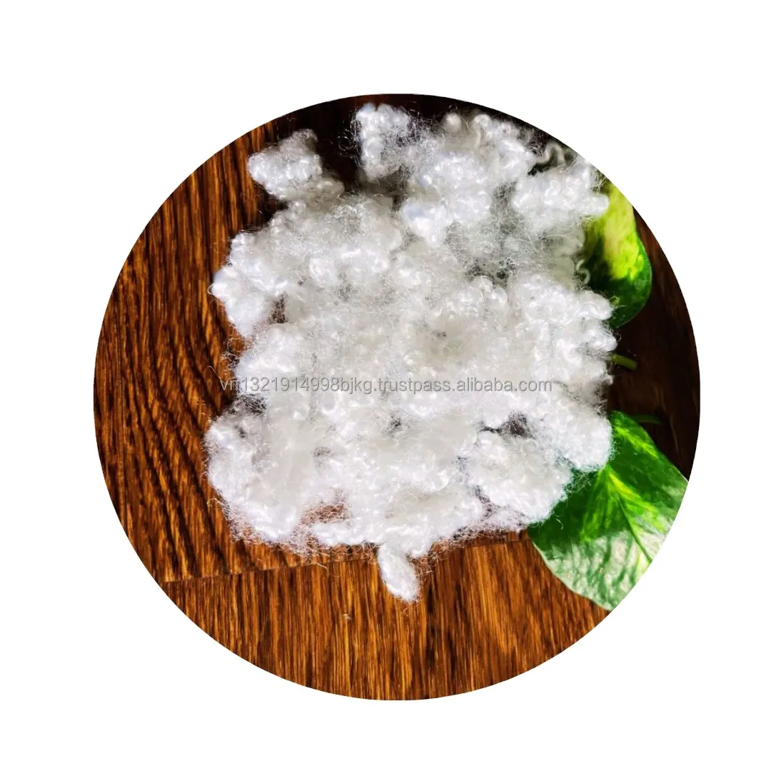 Psf खोखले कंजुगेटेड पॉलिएस्टर स्टेपल फाइबर एचसीएस सफेद रंग घरेलू कपड़ा के लिए एक ग्रेड उच्च गुणवत्ता