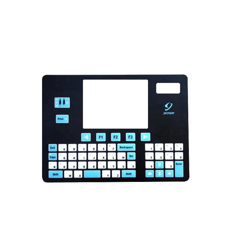 Custom PET/PC membrane graphic overlay design touch panel membrane switch with lens window