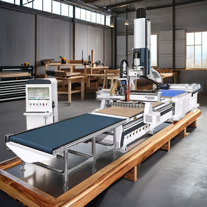 Factory Supply Fully <strong>Auto</strong> <strong>CNC</strong> <strong>Router</strong> Cutting <strong>Machine</strong> for Furniture Plate Automatic <strong>Loading</strong> and Unloading Woodworking Price - Product Image 5
