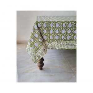 El bloğu baskı Curated Hosts için 100% pamuk işlemeli masa örtüsü miras sınır 200 GSM 8 koltuklu hindistan OEM ODM dekor - Product Image 1