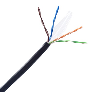Açık Cat6 kablo FTP 0.56mm saf bakır çift ceket PVC + PE 1000ft/rulo