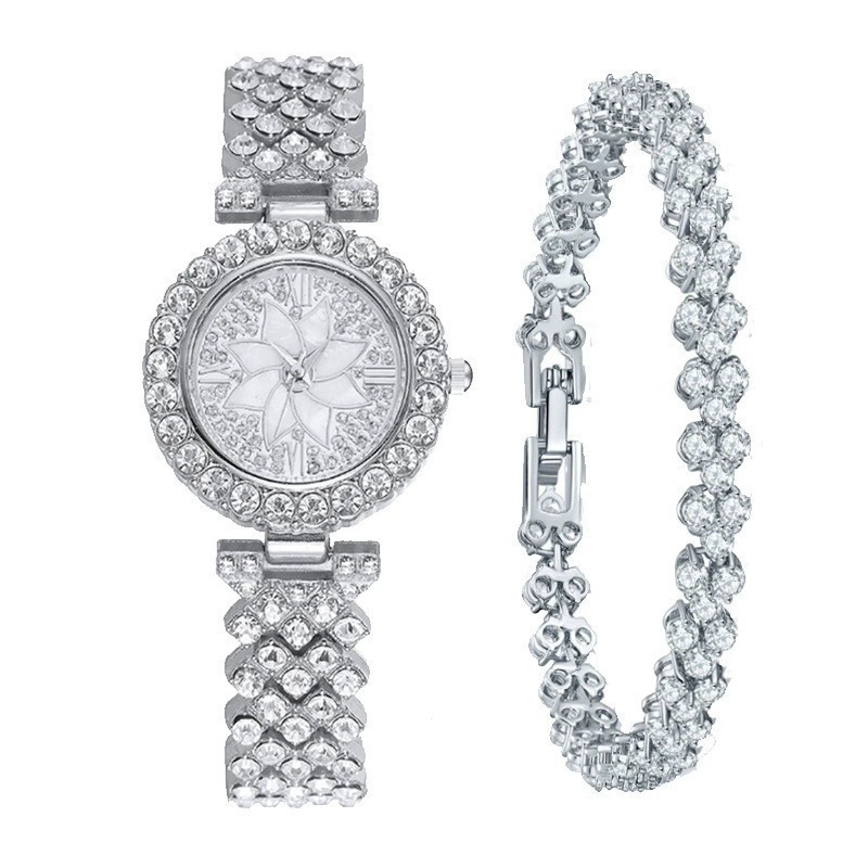 Moulin à vent argent + argent trois diamants