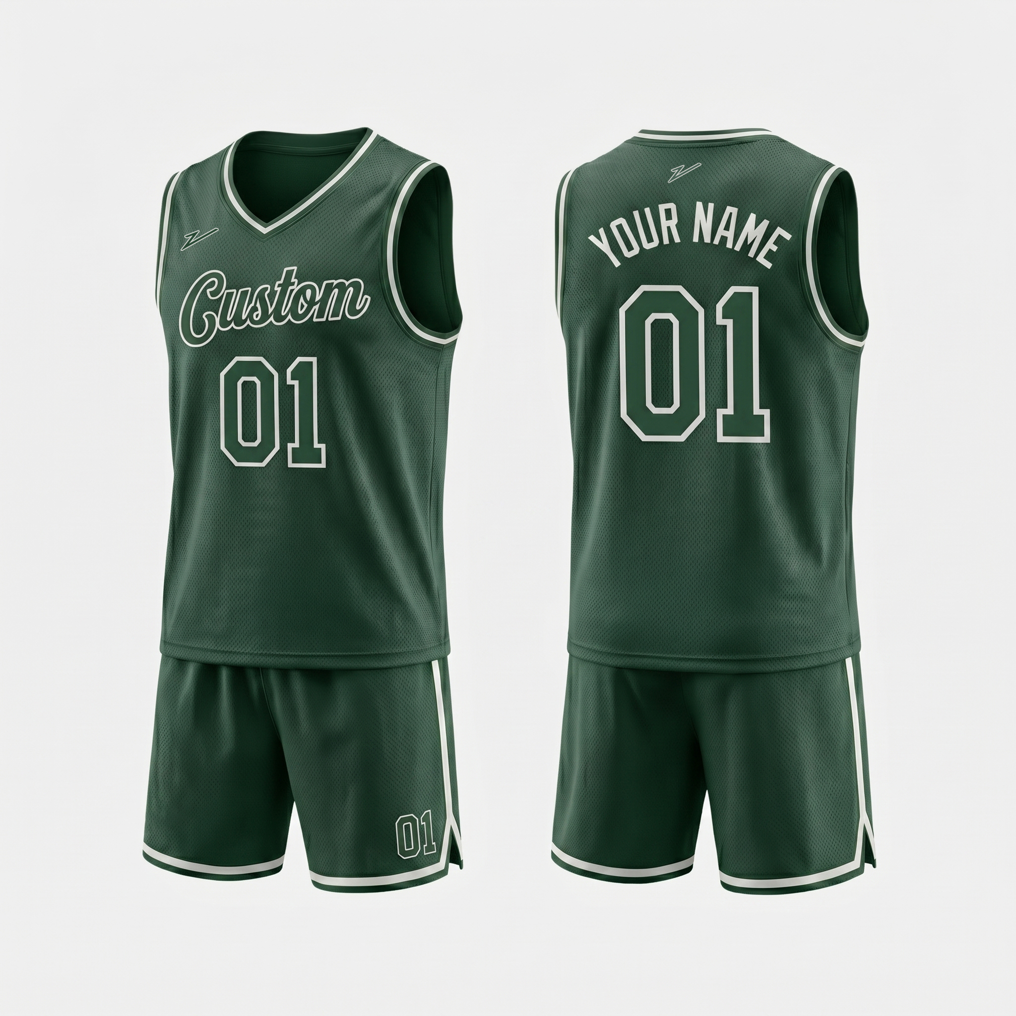 Green + White