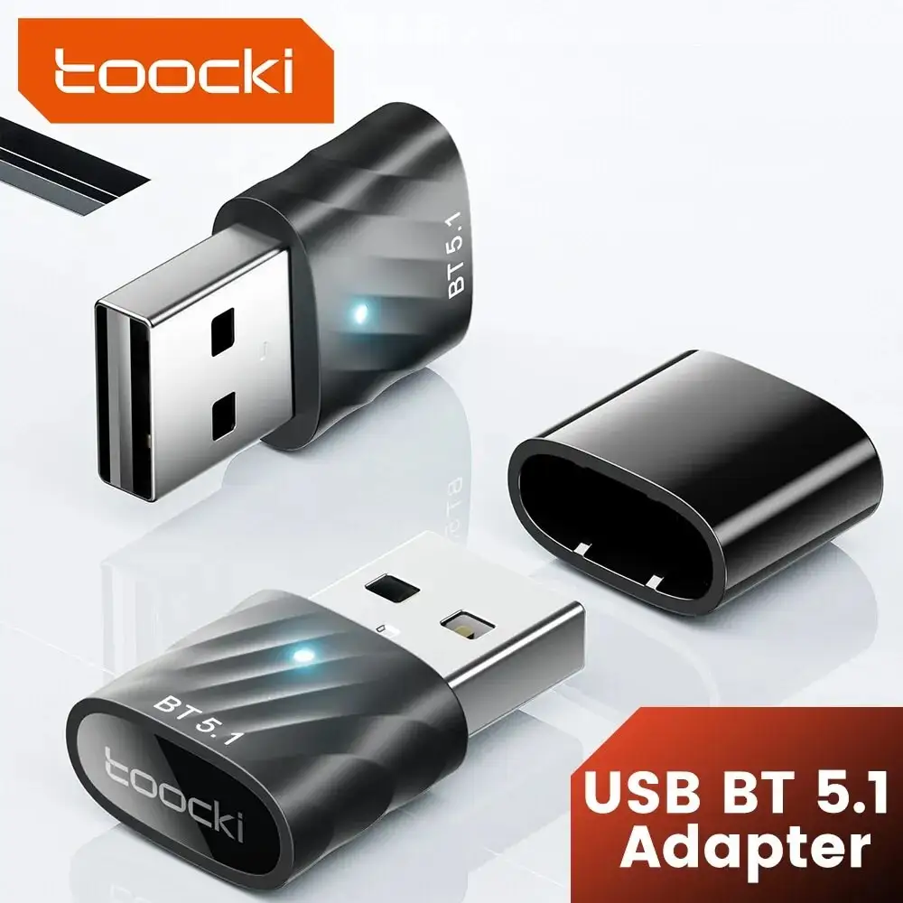 Toocki USB Bluetooth Adaptador BT 5.1 Dongle receptor de áudio alto-falante para PC alto-falante sem fio mouse fone de ouvido teclado transmissão de música