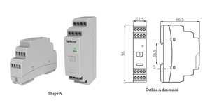 Acrel BD100-AI/I-A11 Leistungs sensor 0-5A Eingang 4-20mA DC Ausgang Wechselstrom wandler für die industrielle Automatisierung - Product Image 4