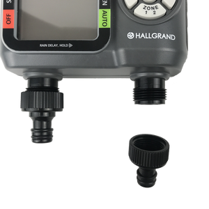 2 Steckdosen Wasser timer Einfache Einrichtung und Programm Wasser timer Garten bewässerungs regler Riego Inteli gente Einfach zu lesendes LCD-Display - Product Image 4