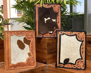 תיק יד מותאם אישית תיק עור Cowhide אמיתי Cowhide נסיעות כיסוי מעור A4 עם קלסרים טבעת