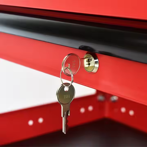 OEM/ODM定制3抽屉工具柜，用于车库71X42.6 X 76厘米哑光红色饰面 - Product Image 4