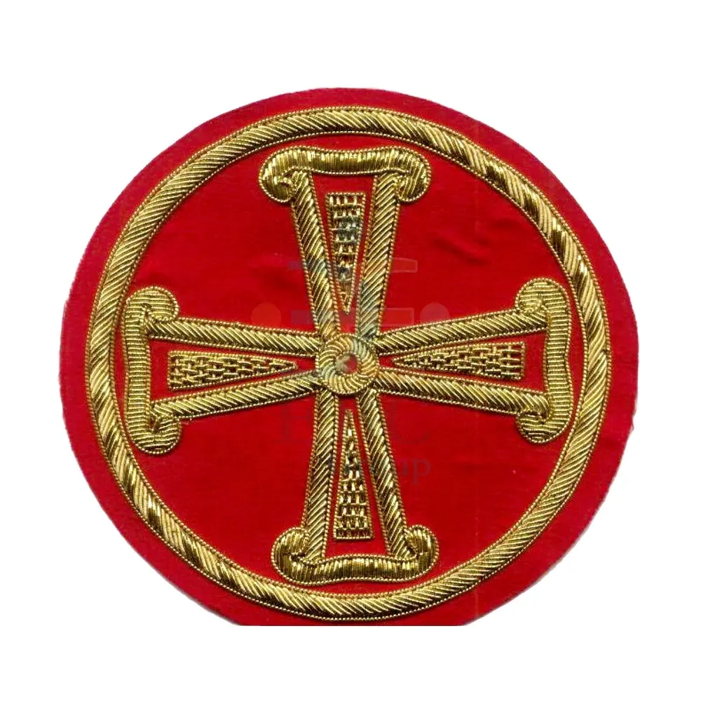 OEM-Cinturón de exportación hecho a mano, Cruz religiosa de Iglesia única, bordado metálico, con motivo de Cruz personalizado