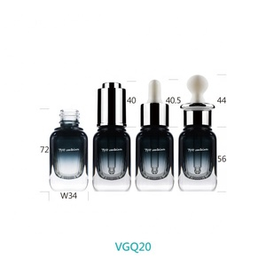 (VGQ) 10毫升20毫升40毫升方形玻璃瓶滴管