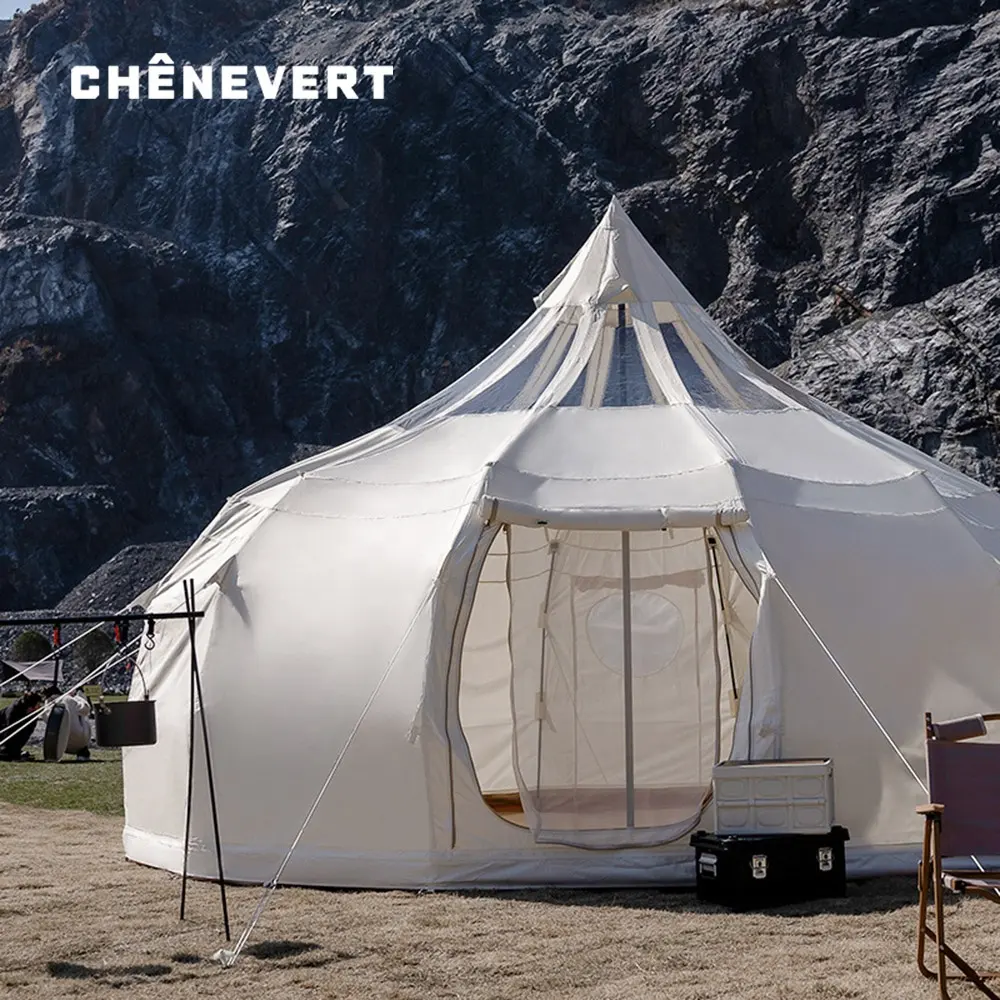 Nuovo Design per esterni Glamping di lusso a goccia d'acqua tenda impermeabile resistente al vento stella Gazer Hotel tenda per feste di amici eventi