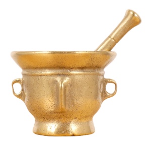 Harç ve havaneli çok ağır Vintage katı pirinç mutfak ve masa ot ve baharat araçları en düşük fiyata - Product Image 1