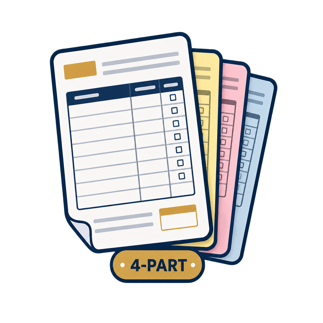 Formulario autocopiativo NCR de 4 partes