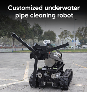 Sistema de plataforma de robot de limpieza de conductos con orugas industrial con aspiradora inteligente para detección de tuberías - Product Image 6