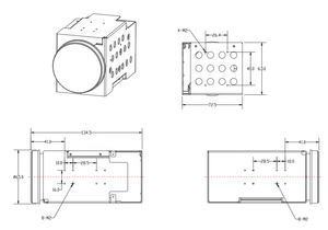 Smart 2MP 1/1.8&quot; CMOS HD <strong>Camera</strong> Module With 6.5-240mm Lens 37X Optical Zoom Network Block <strong>Camera</strong> With Human/Vehicle Detection - Product Image 5