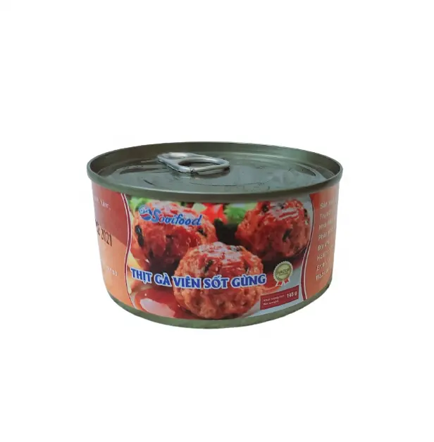 Best Quality Canned Food Canned Meat Ginger-sauced Chicken Meatballs Canned Delicious Canned Food Good Price